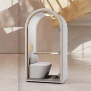 DUKE Single Seater Acoustic Office Silent Booth Pod - Silver gallery detail image