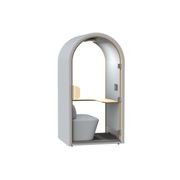 DUKE Single Seater Acoustic Office Silent Booth Pod - Silver gallery detail image