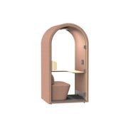 DUKE Single Seater Acoustic Office Silent Booth Pod - Terracotta gallery detail image