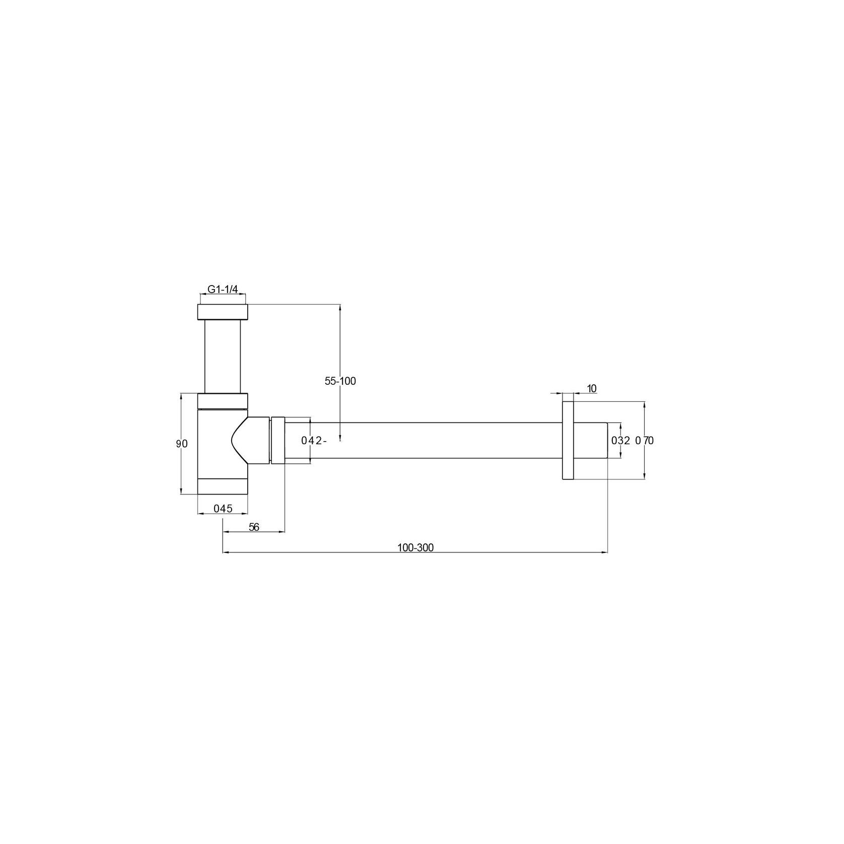 32mm Bottle Trap Brushed Gold gallery detail image