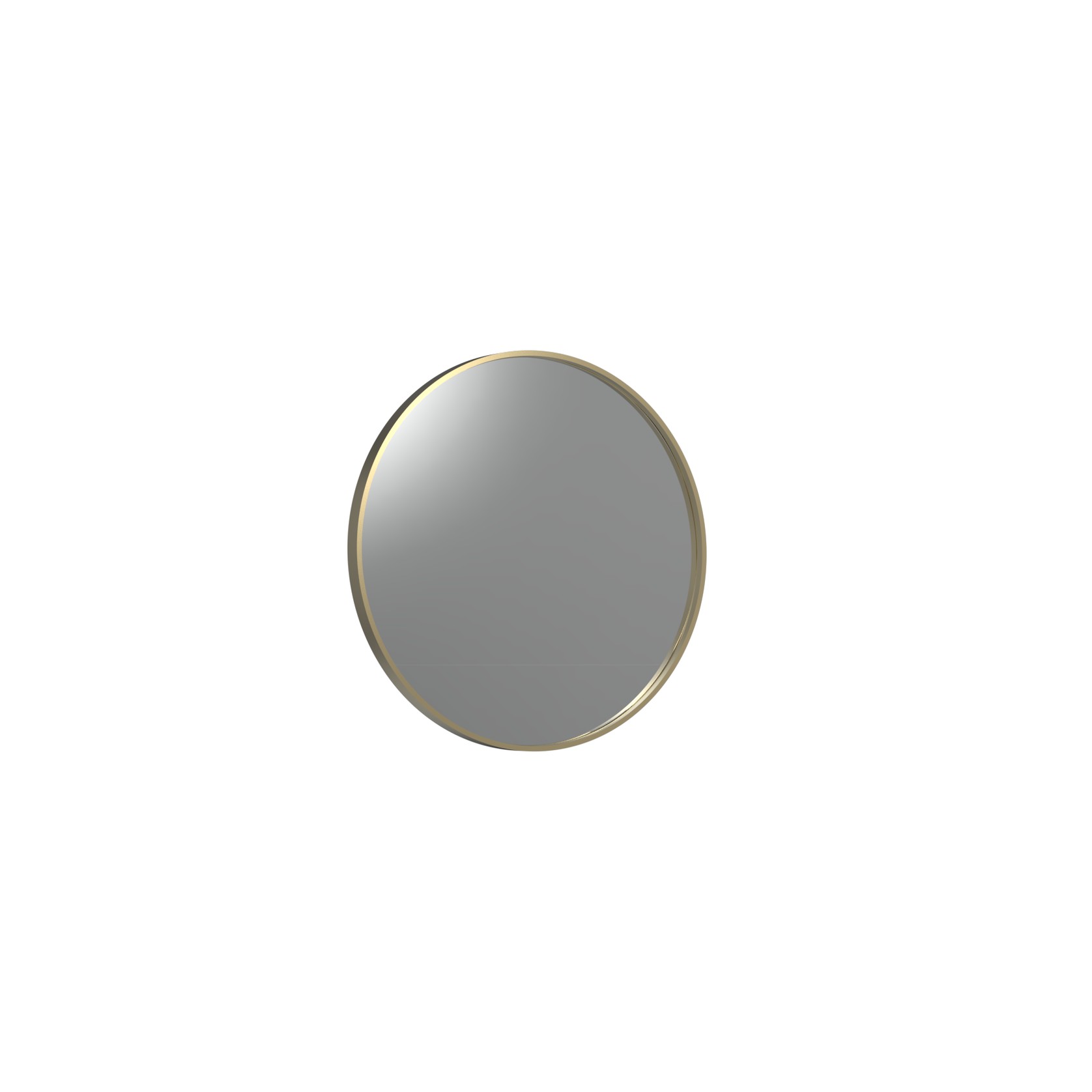 Frame XL 750 Round Mirror Brushed Brass gallery detail image