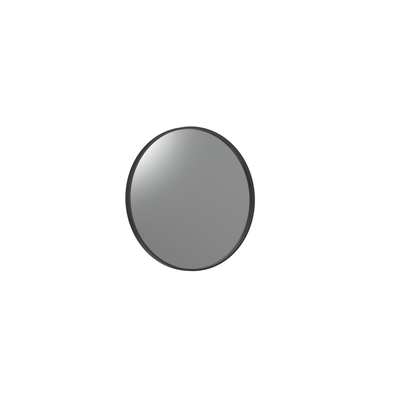 Frame XL 750 Round Mirror Brushed Black gallery detail image