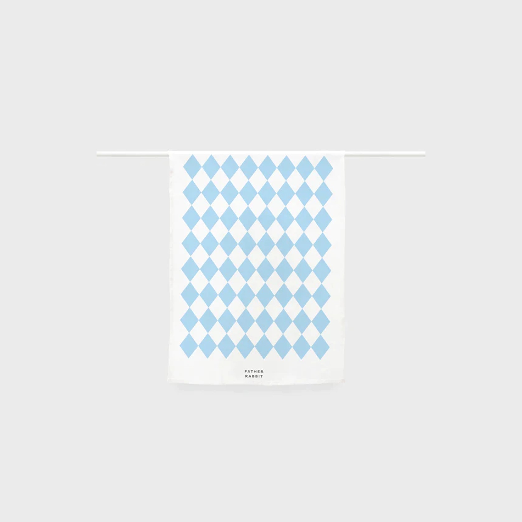 Blue Diamonds Linen Tea towel by Father Rabbit | 100% Linen gallery detail image