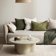 Baya Flaxmill Handwoven Linen Cushion | Winter Moss gallery detail image