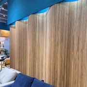 WOODFLEX Flexible Solid Paulownia Wood Slat Wall Panel -  2700mm x 600mm - Half Round gallery detail image