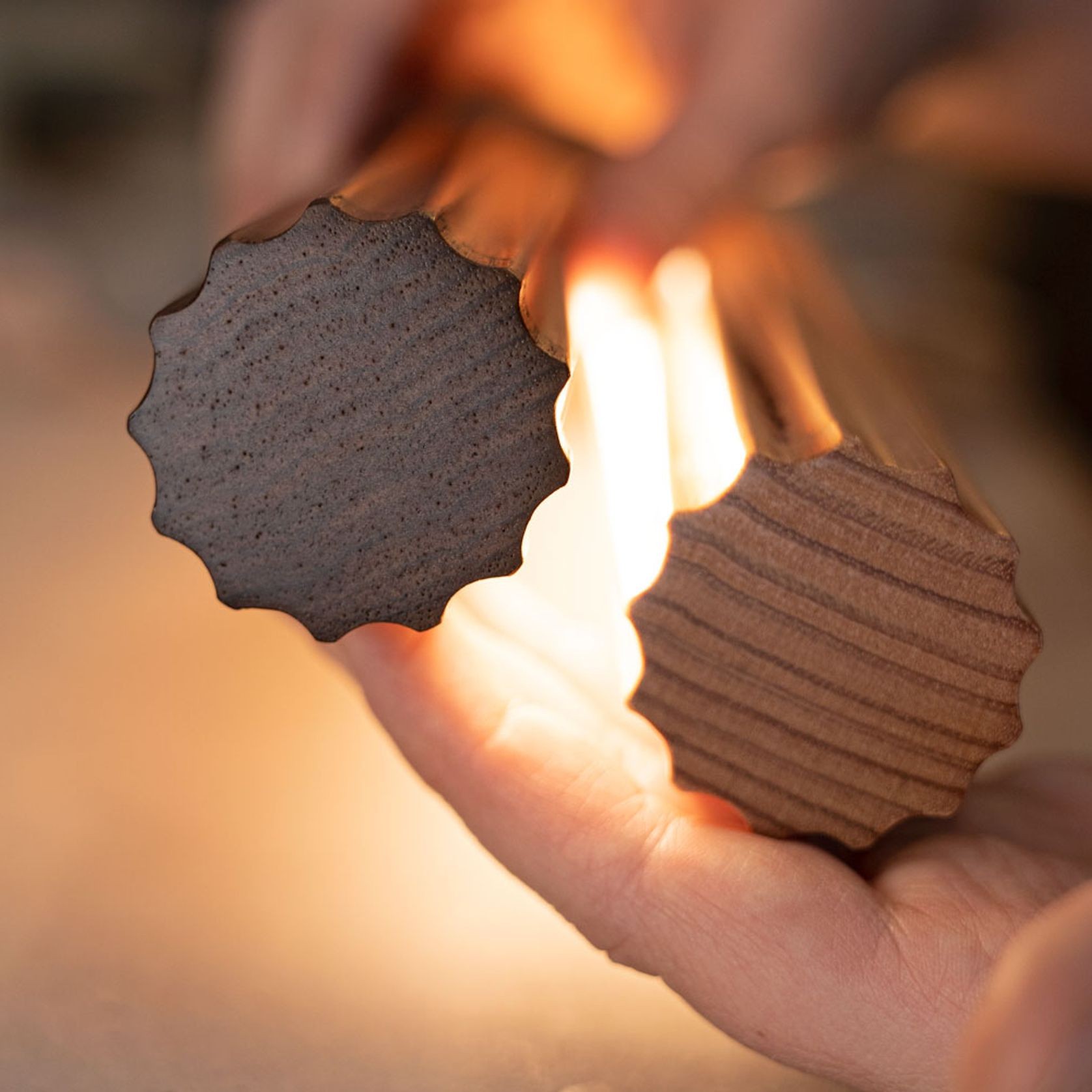 Fluted Roller Pendant | Tasmanian Oak gallery detail image