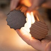 Fluted Roller Pendant | Tasmanian Oak gallery detail image