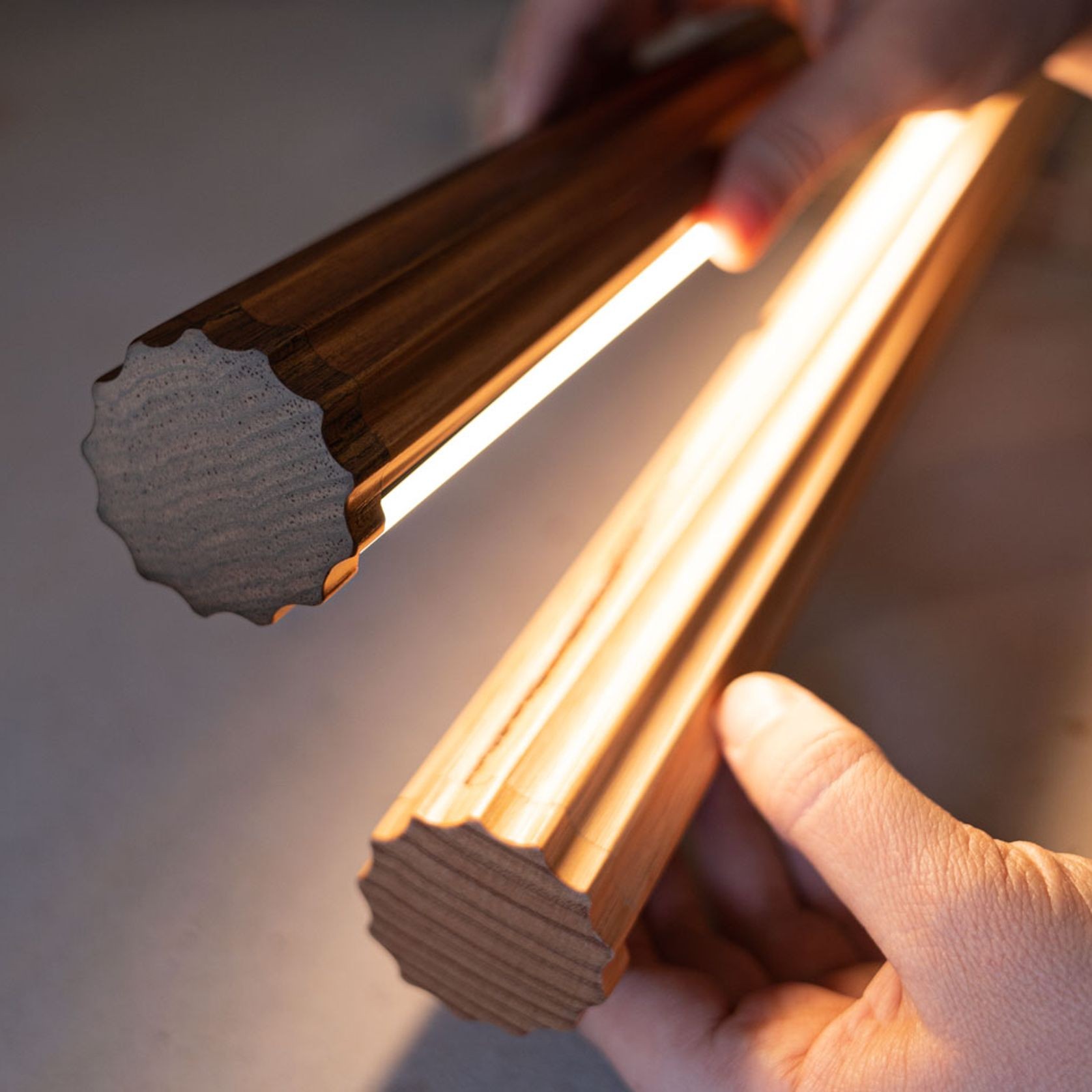 Fluted Roller Pendant | Tasmanian Blackwood gallery detail image