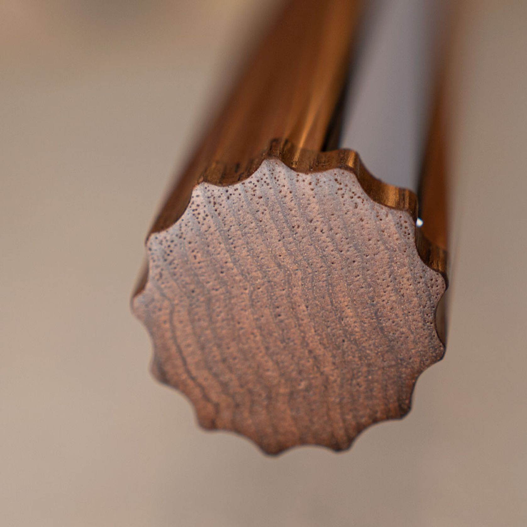 Fluted Roller Pendant | American Oak gallery detail image