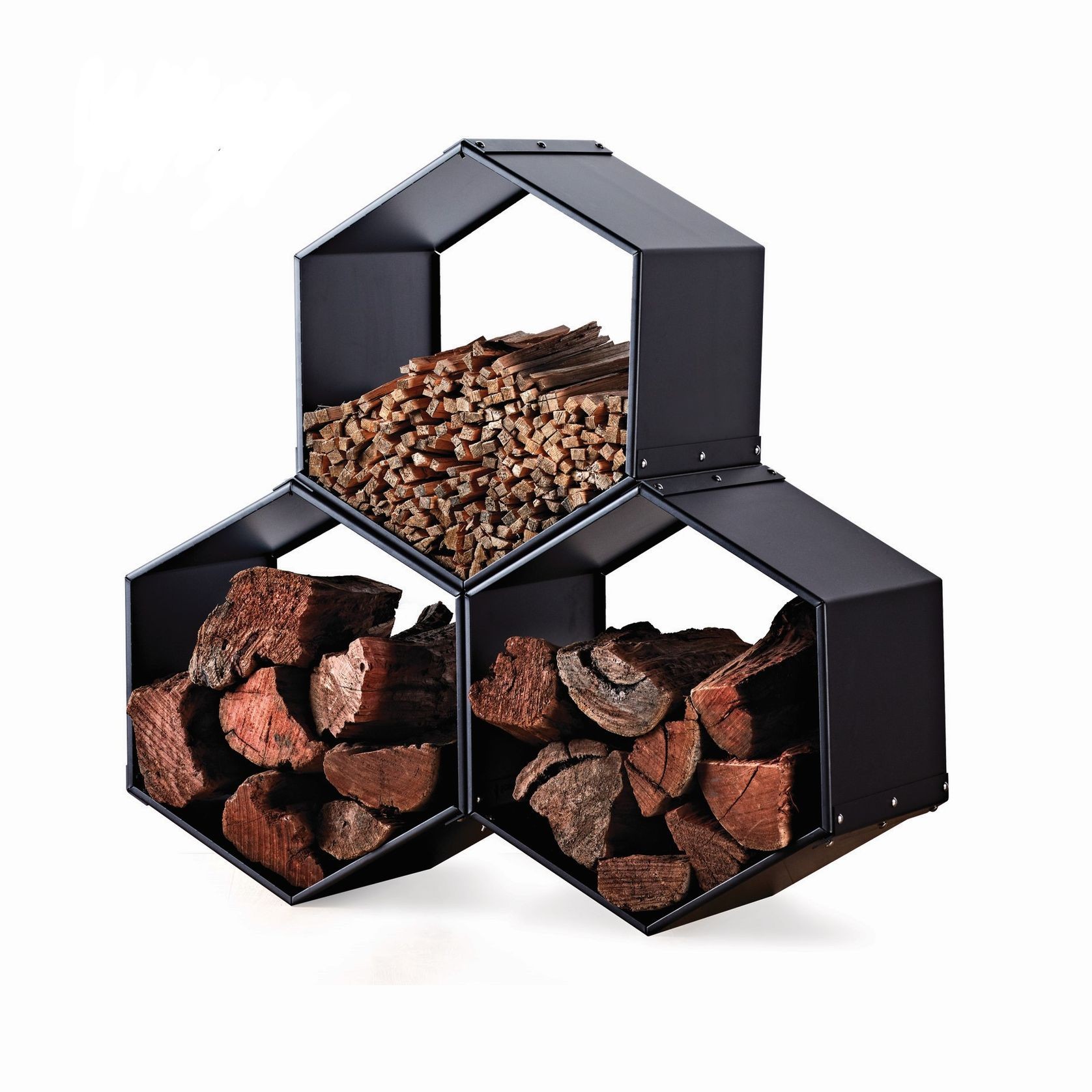 Hexagon 500 Compartment Wood Stacker gallery detail image