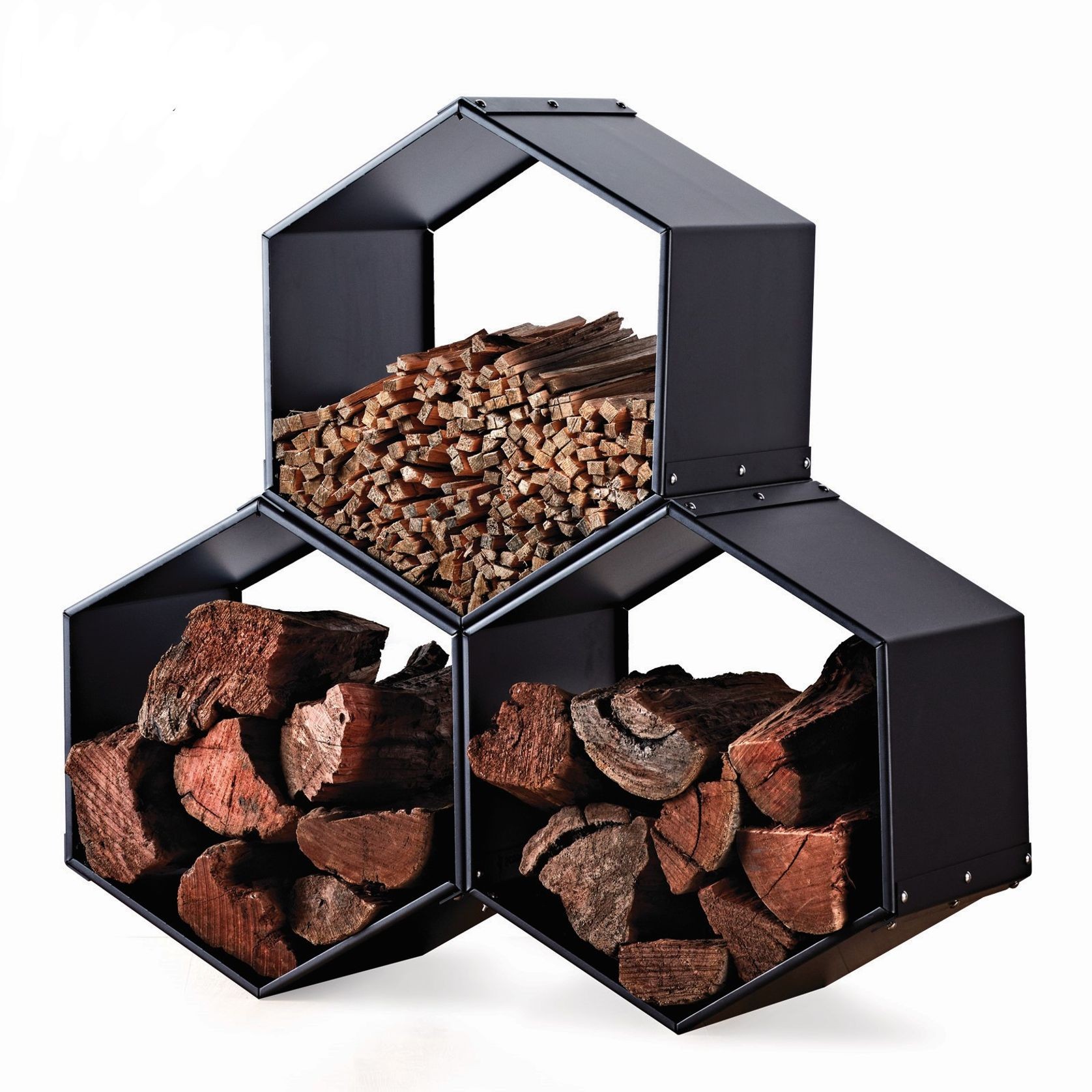 Hexagon 500 Compartment Wood Stacker gallery detail image