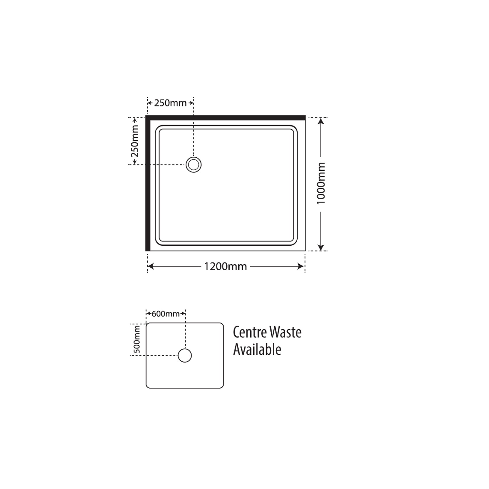 Premier Frameless 2 Sided Sliding Door Shower 1200×1000 gallery detail image