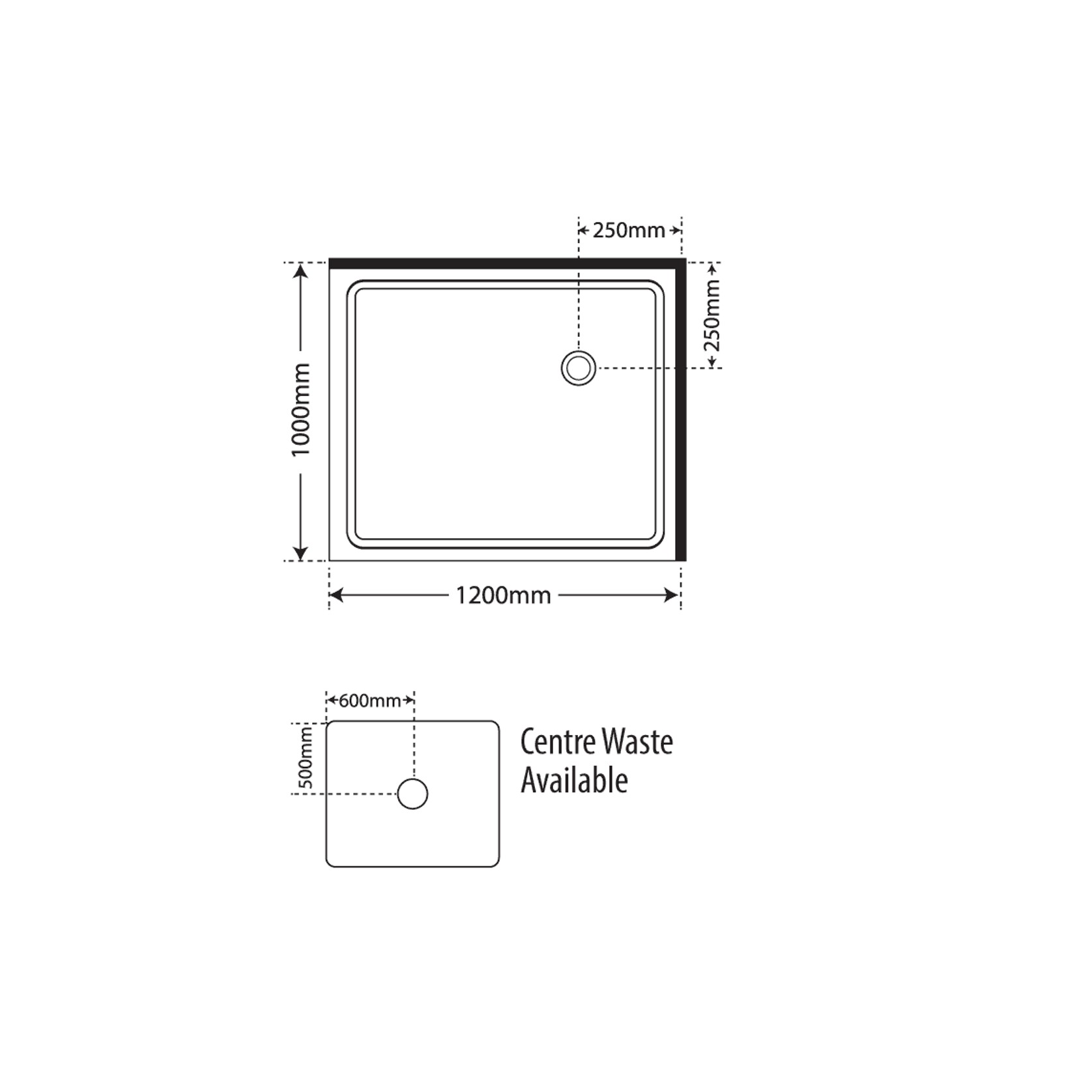 Premier Frameless 2 Sided Sliding Door Shower 1200×1000 gallery detail image