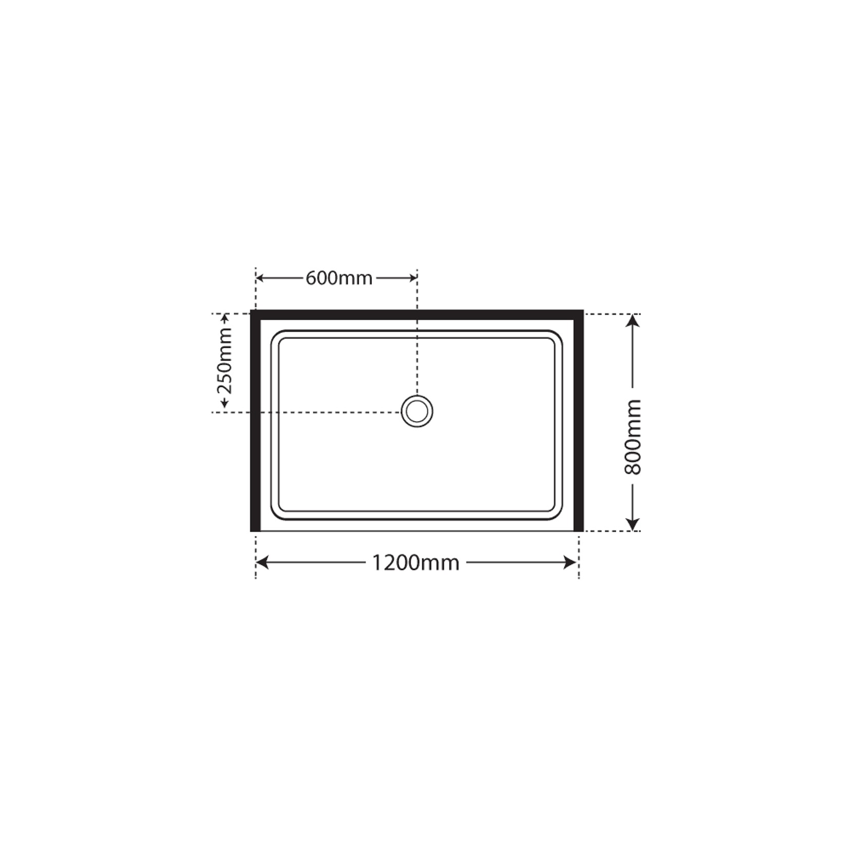 Premier Frameless Alcove Sliding Door Shower 800x1200x800 gallery detail image