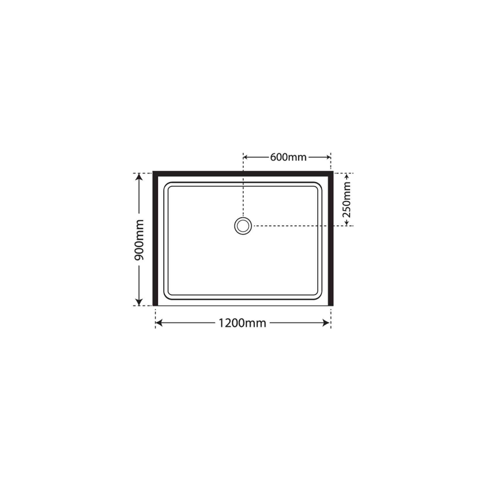 Premier Frameless Alcove Sliding Door Shower 900x1200x900 gallery detail image