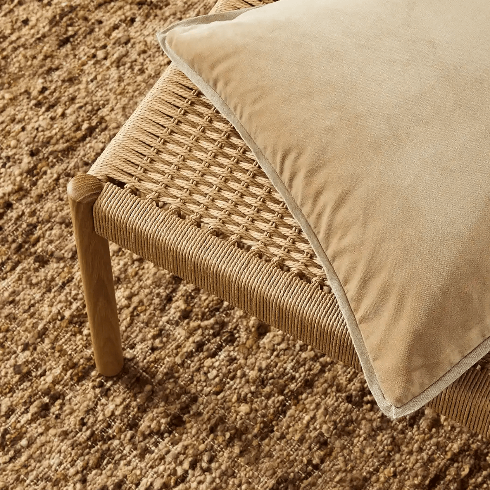 Weave Home Francesca Cushion Cover - Mustard | Velvet gallery detail image