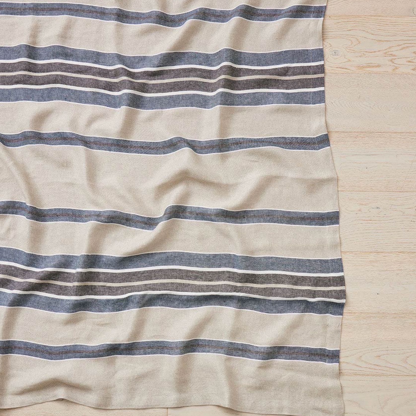 Weave Home European Linen Franco Throw - Denim gallery detail image