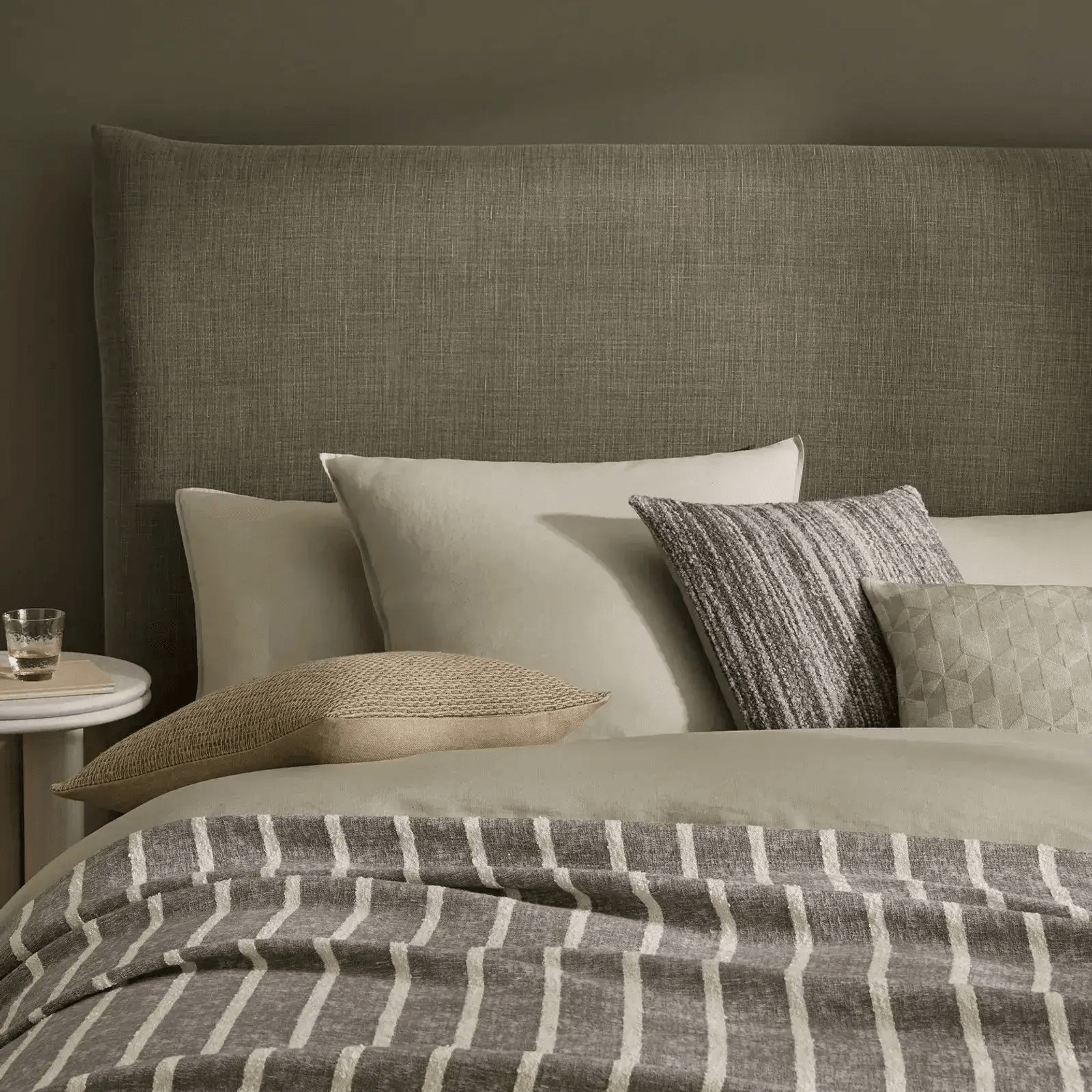 Ravello Linen Fitted Sheet - Sage | Weave Home Bed Linen gallery detail image