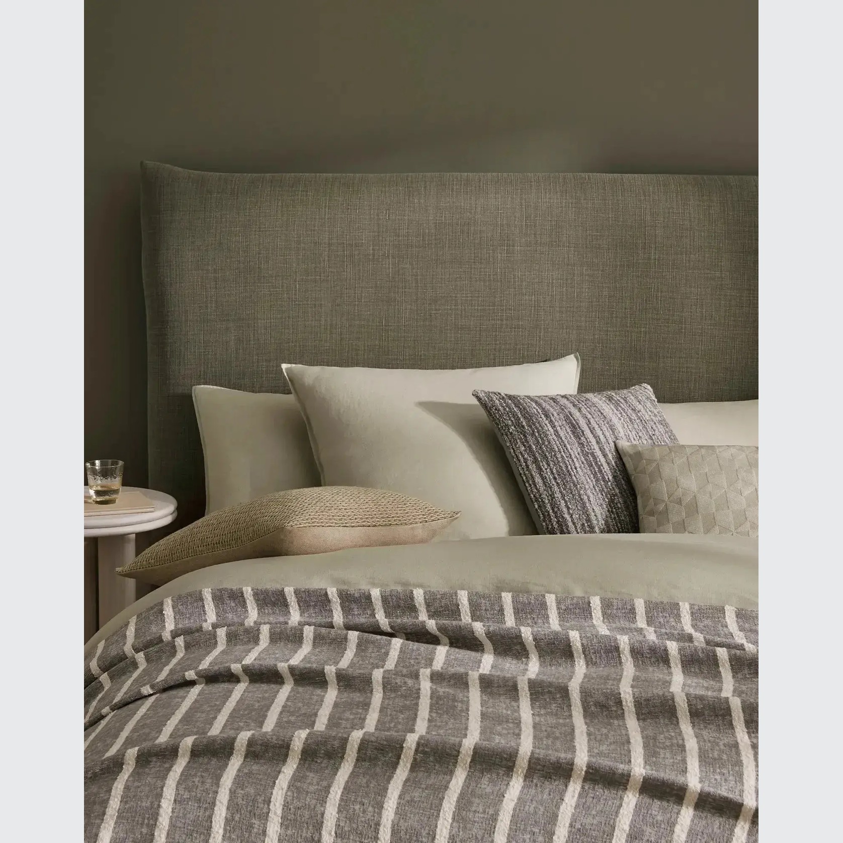 Ravello Linen Fitted Sheet - Sage | Weave Home Bed Linen gallery detail image