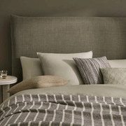 Ravello Linen Fitted Sheet - Sage | Weave Home Bed Linen gallery detail image