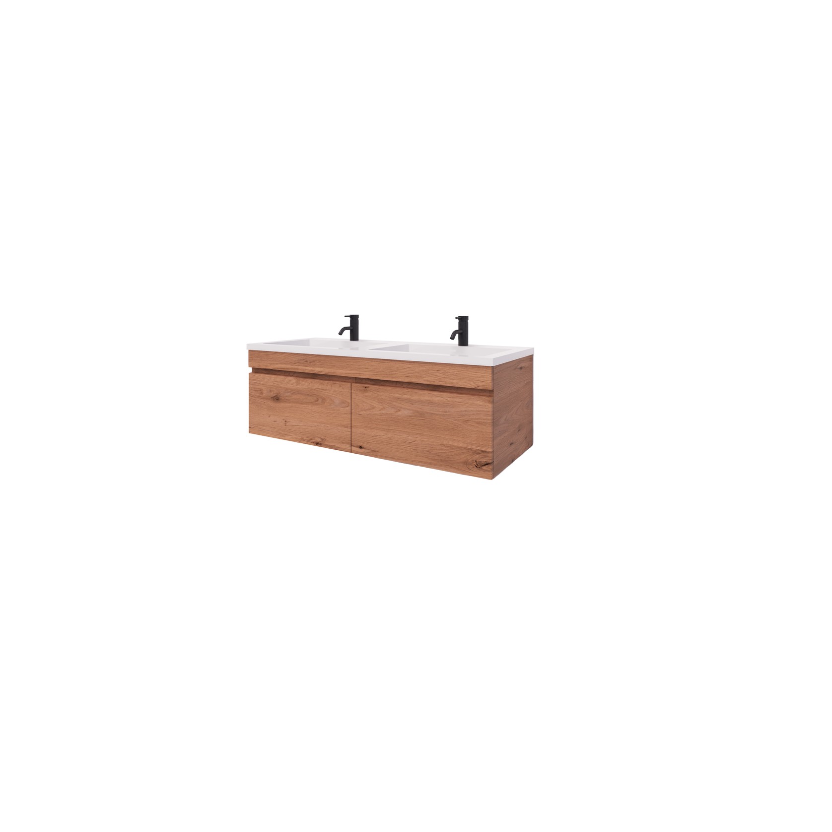 Code Lux 1500 Double Sink 2 Drawer Vanity - 5 Colours gallery detail image