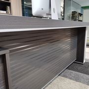 MATEES Executive Desk Reversible 2.4M - Grey/ Brown gallery detail image