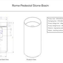Rome Stone Pedestal Basin gallery detail image
