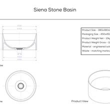 Siena Stone Top Mount Basin gallery detail image