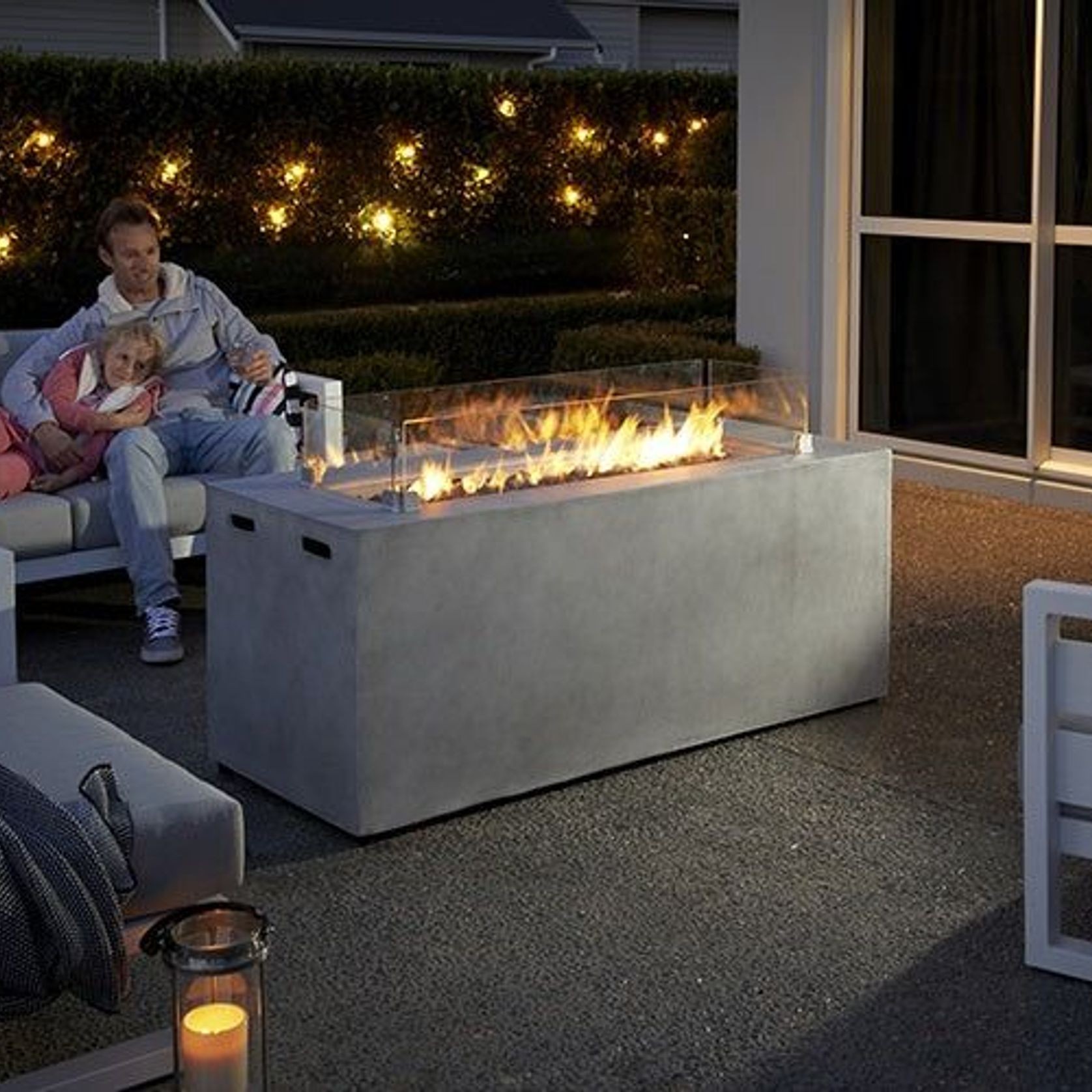 Gasmate Cinder Rectangular Fire Table High ArchiPro NZ