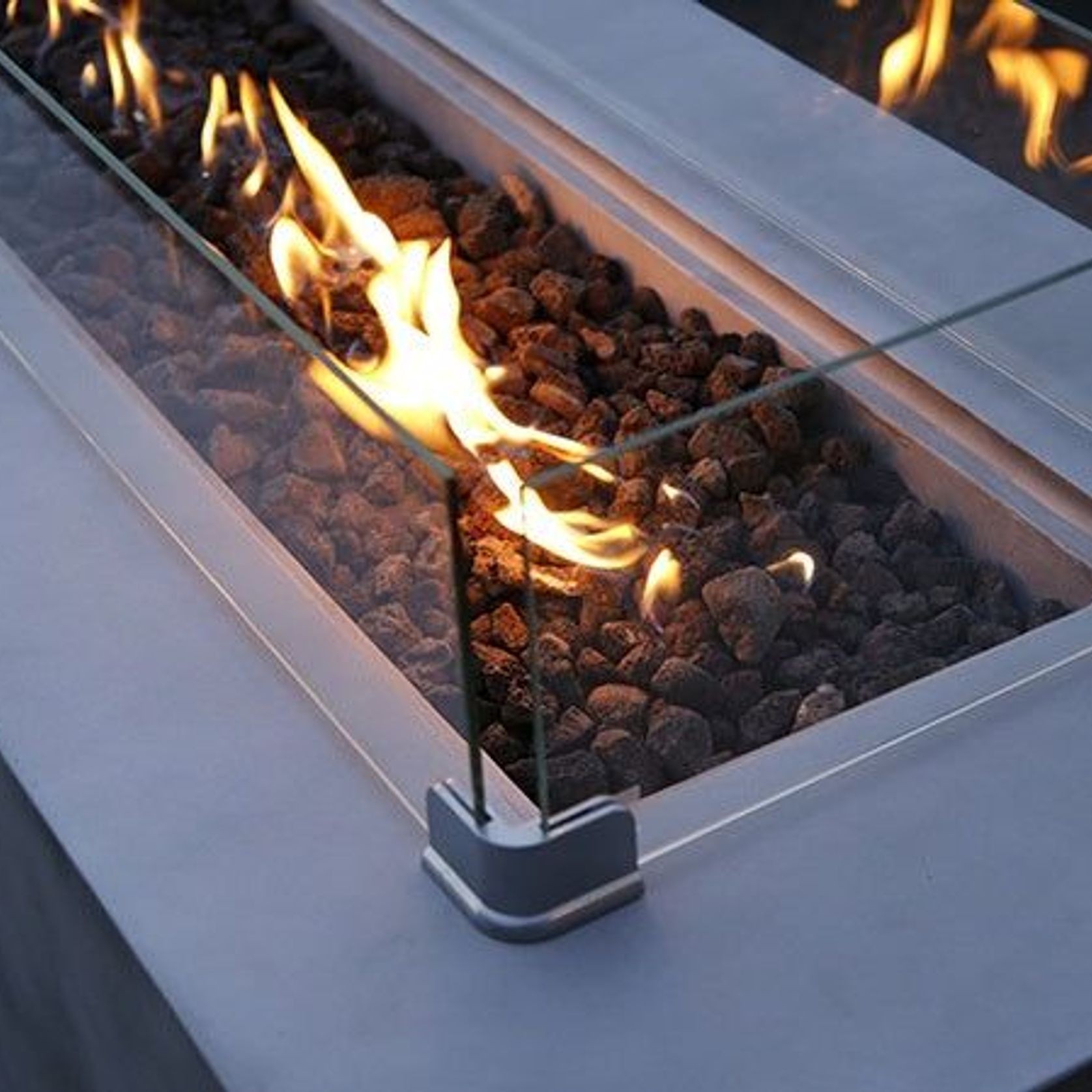 Gasmate Cinder Rectangular Fire Table High gallery detail image