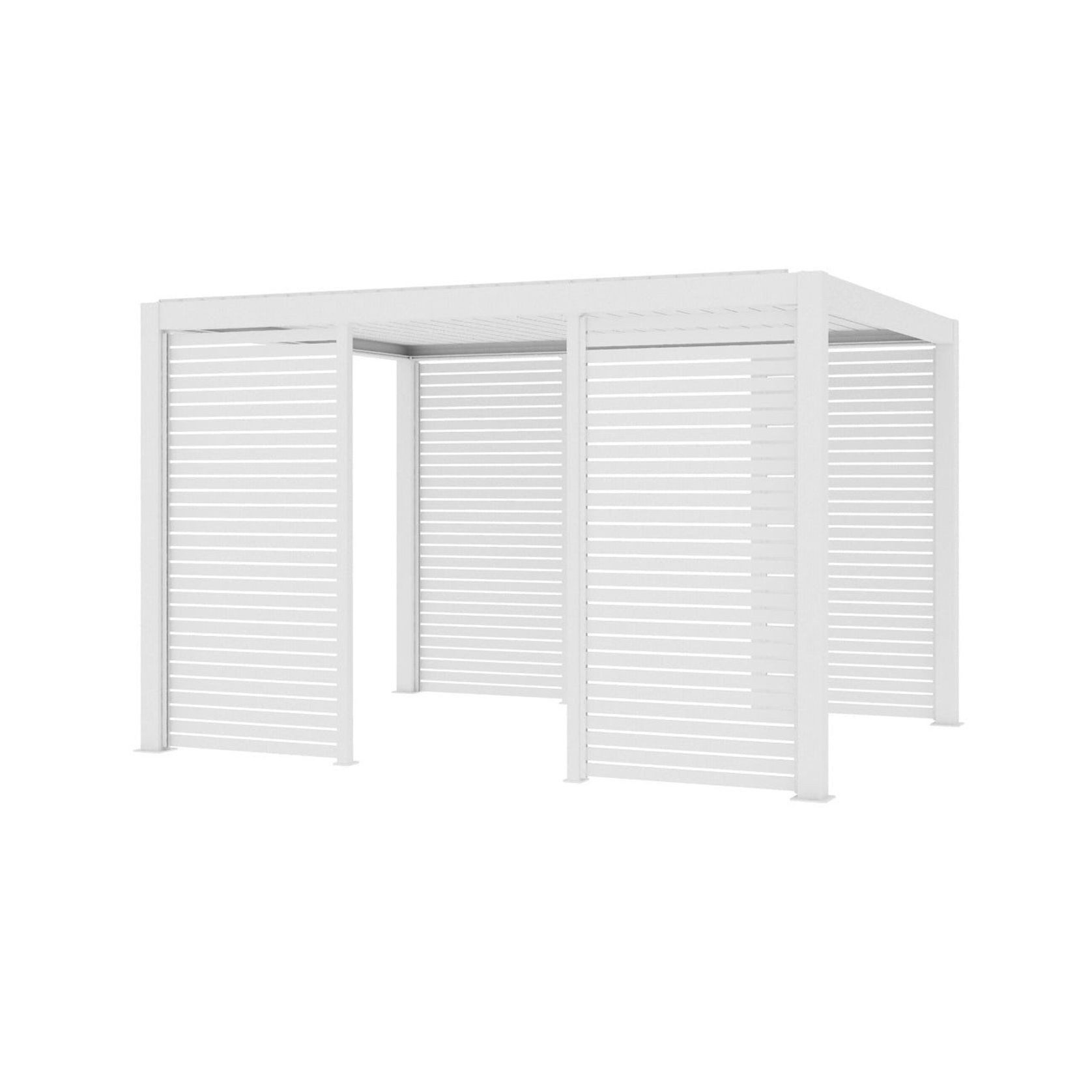 Atlantic & Caribbean Freestanding Pergola Slatted Privacy Wall gallery detail image