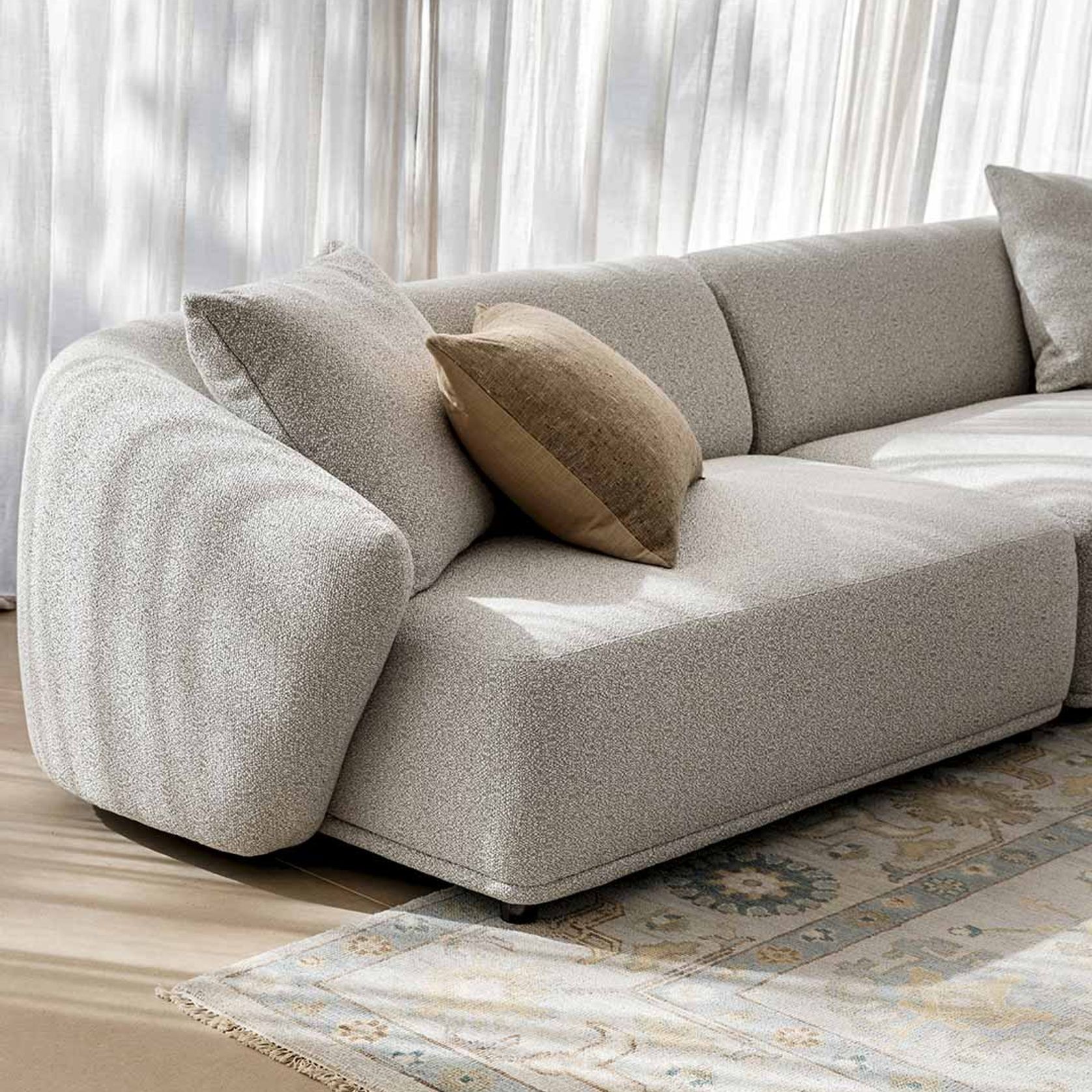 Gemma 2 Piece Sofa | Stone gallery detail image