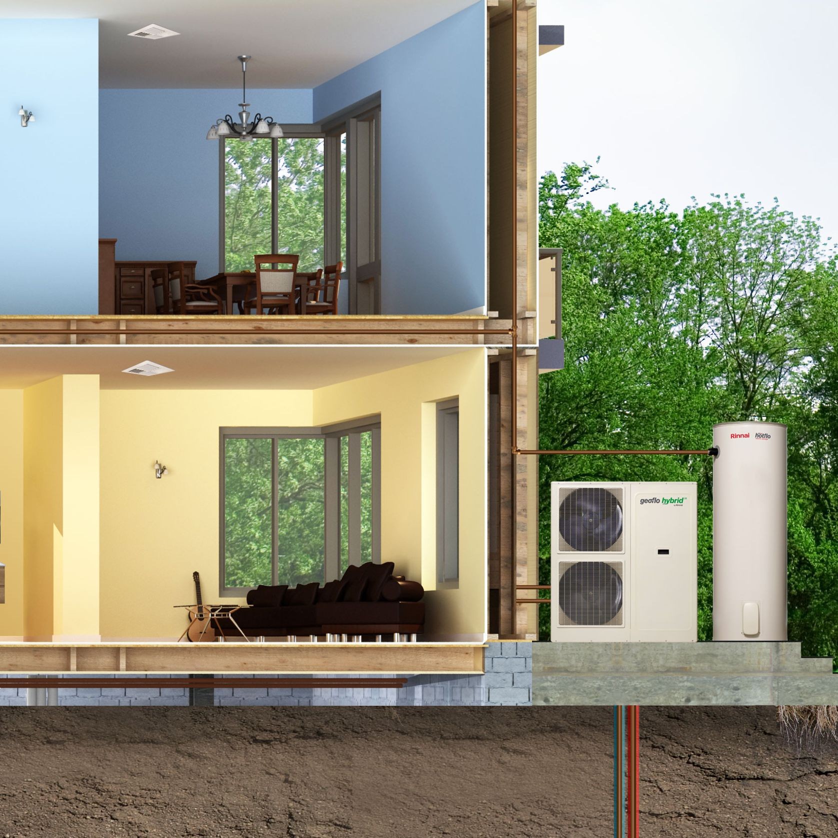 Geoflo Hybrid 22 Geothermal System gallery detail image