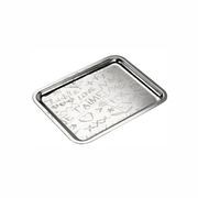 Silver Plated Graffiti Tray 26x20 gallery detail image