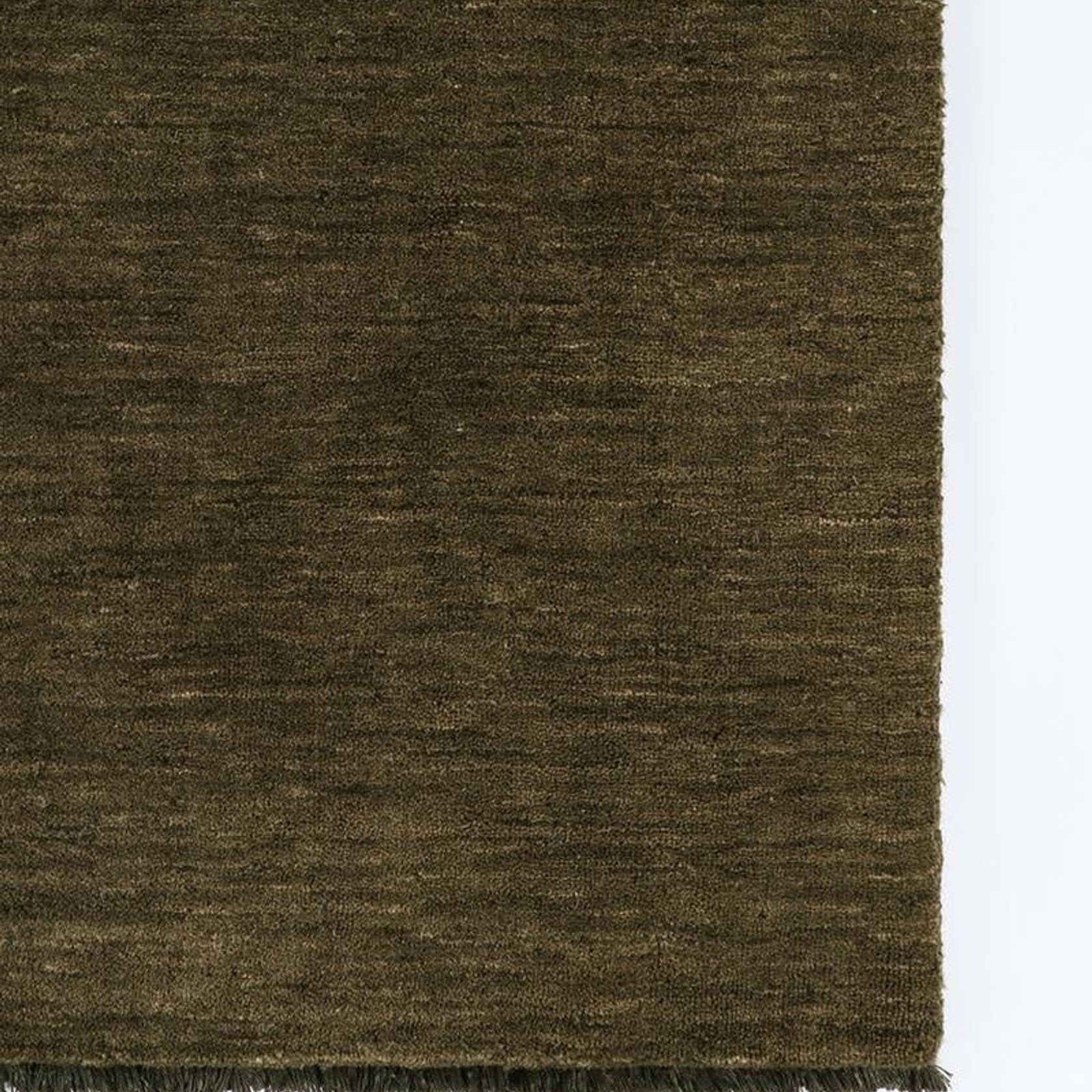 Baya Sandringham 100% NZ Wool Floor Runner Rug - Moss gallery detail image