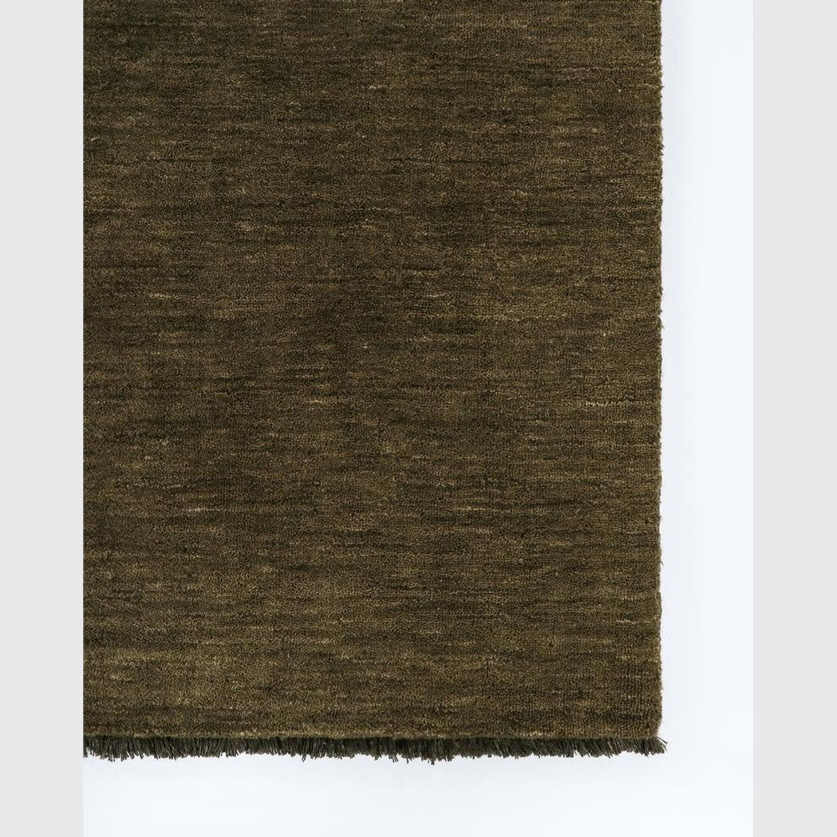 Baya Sandringham Wool Floor Runner Rug  - Moss gallery detail image