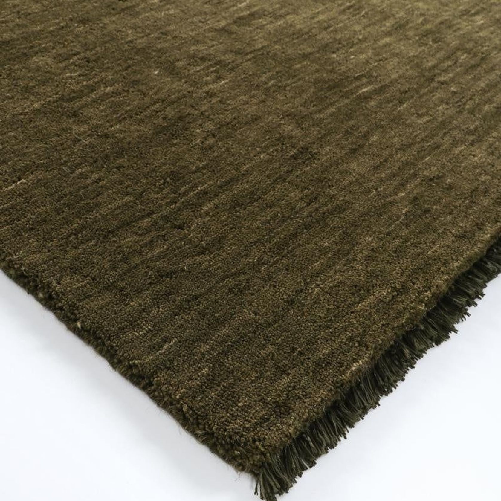 Baya Sandringham 100% NZ Wool Floor Runner Rug - Moss gallery detail image