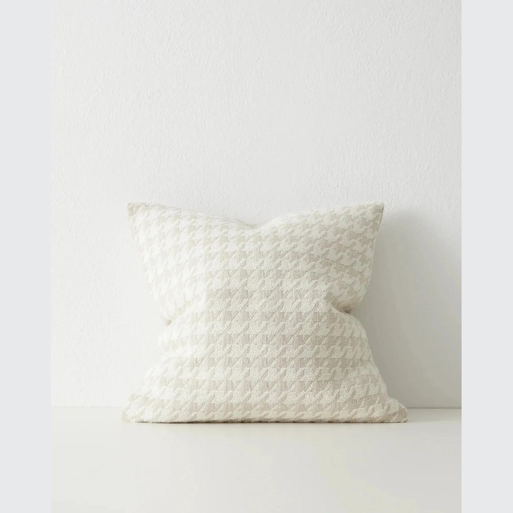 Weave Home Giovanni Cushion - Salt | Bouclé Houndstooth gallery detail image