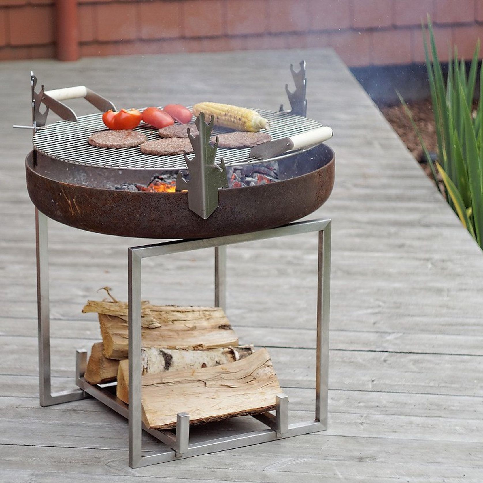 ALFRED RIESS Fire Pit Grill Grates with Handles - Medium gallery detail image
