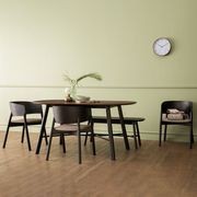 HAROLD Dining Table 160cm - Walnut & Black gallery detail image