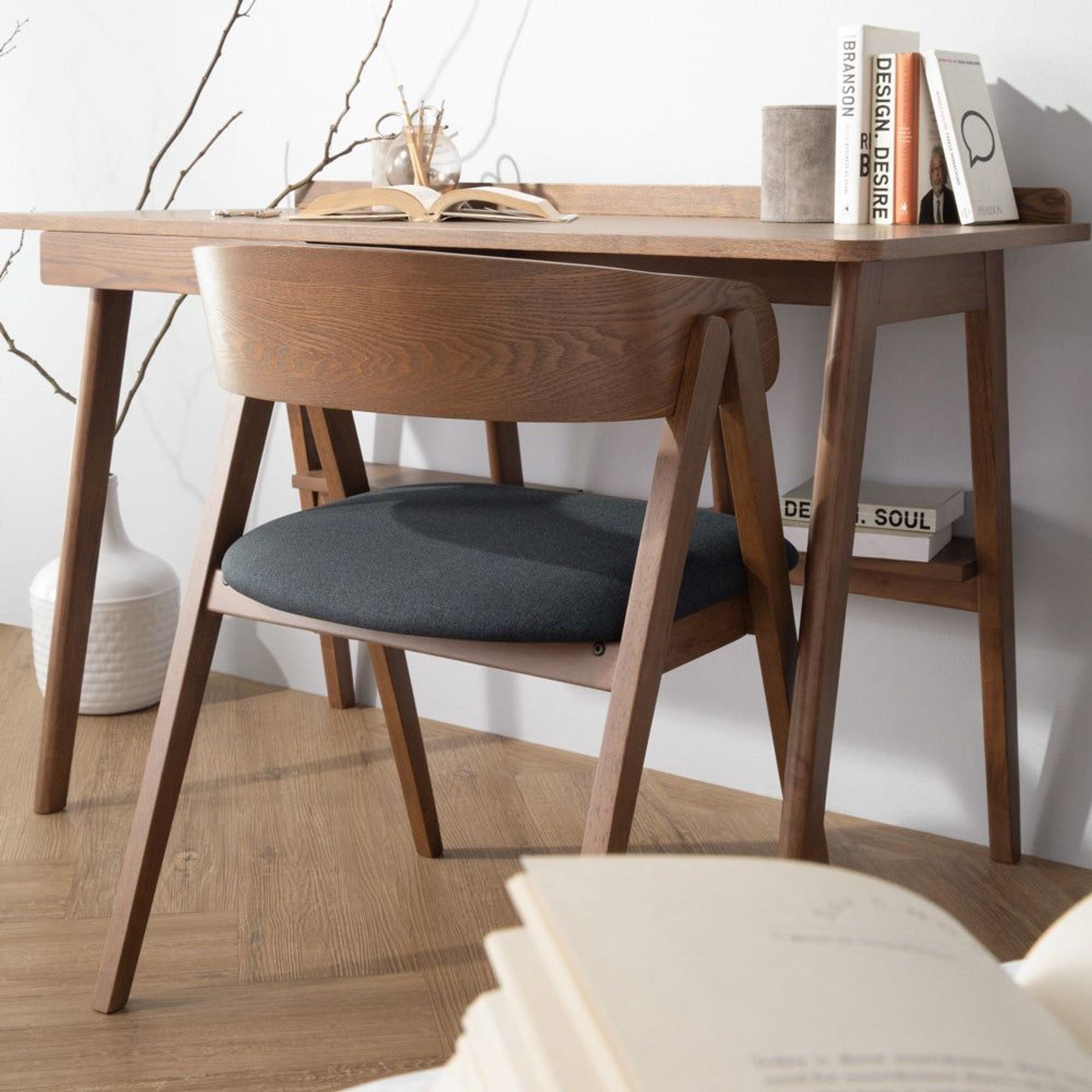 COLT Study Desk 120cm - Walnut gallery detail image