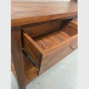 Marcela 3 Drawer Console Table Rustic Finish gallery detail image