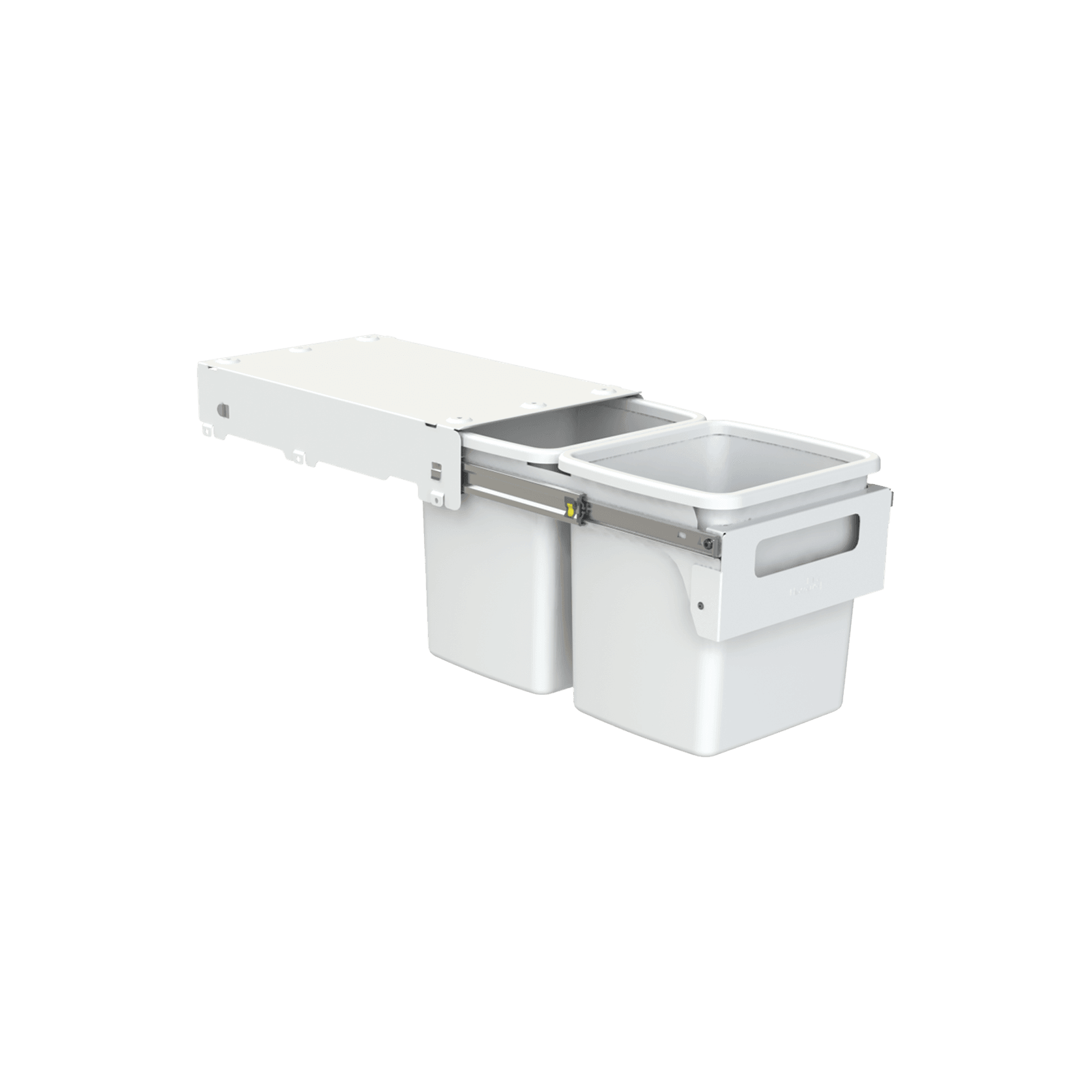 Hideaway Compact Bin 2 x 15L Buckets | Handle Pull gallery detail image