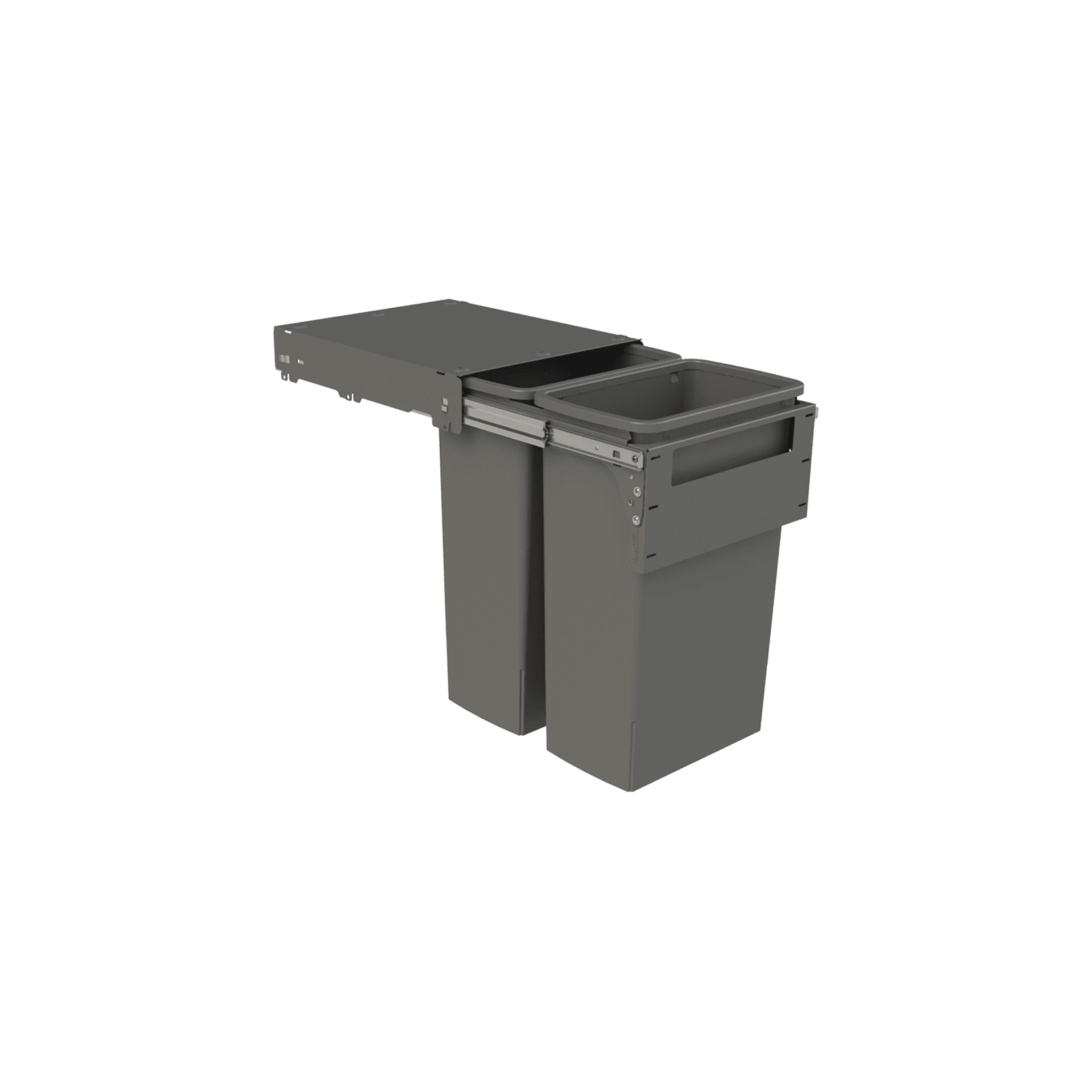 Hideaway Compact 2 x 40L Buckets | Door Pull | Cinder gallery detail image
