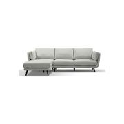 RANNI 3 Seater Sofa With Left Chaise - Warm Grey gallery detail image