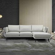 RANNI 3 Seater Sofa With Right Chaise - Warm Grey gallery detail image