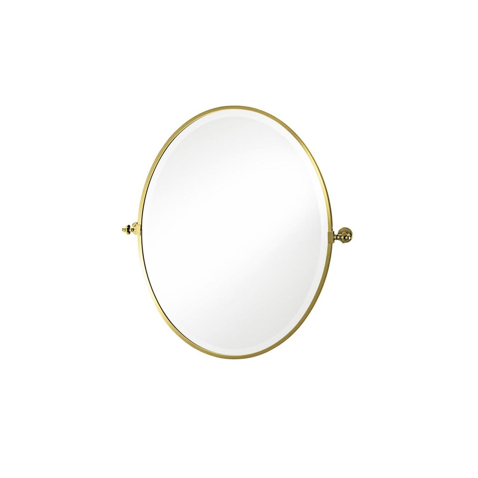 Hawthorn Hill - Oval Tilting Bathroom Mirror With Metal Frame 760H x 620W gallery detail image