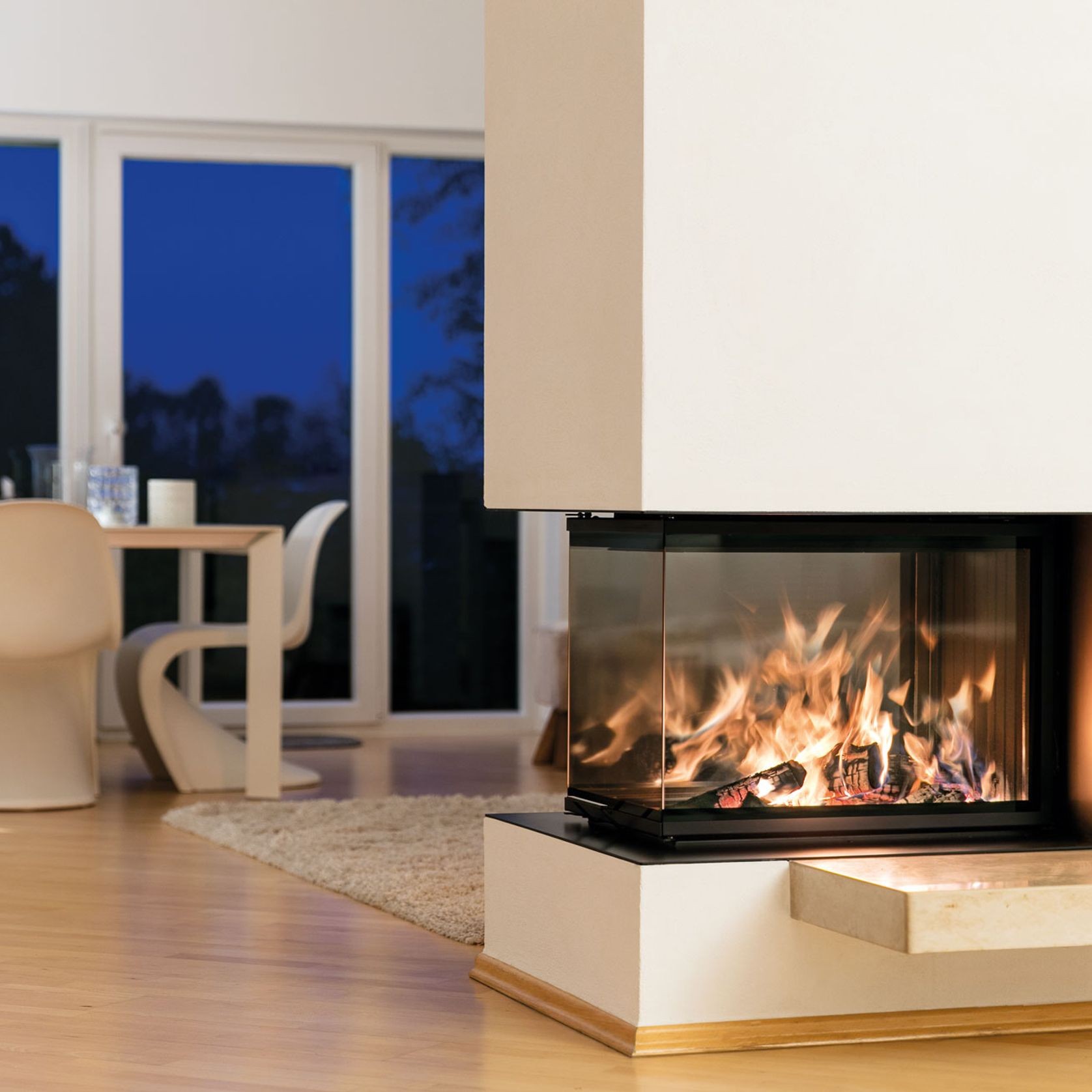 Hoxter Uka 86 Three Sided Wood Fireplace gallery detail image