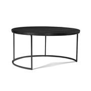 PIPER Nest of 2 Round Coffee Table 65/80cm - Black gallery detail image