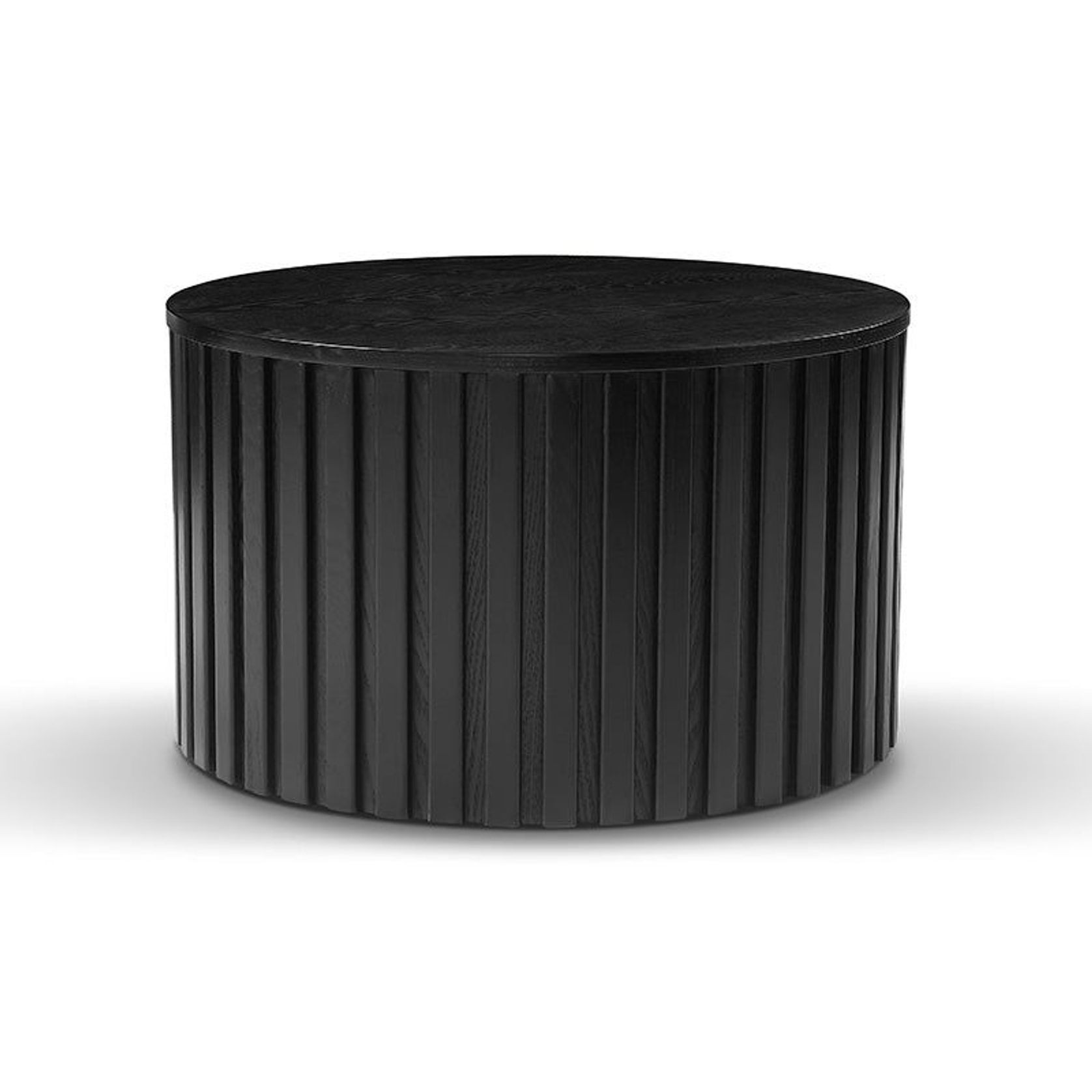 PIPER Nest of 2 Round Coffee Table 65/80cm - Black gallery detail image